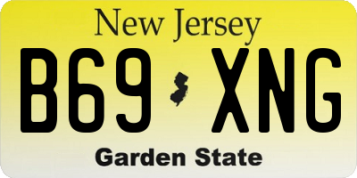 NJ license plate B69XNG
