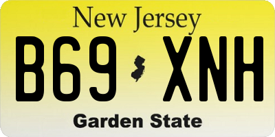 NJ license plate B69XNH