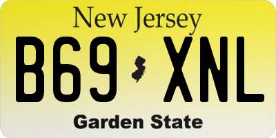 NJ license plate B69XNL