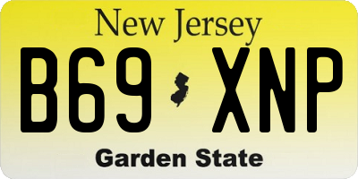 NJ license plate B69XNP