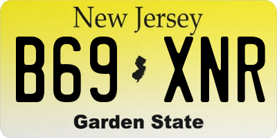 NJ license plate B69XNR