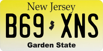 NJ license plate B69XNS