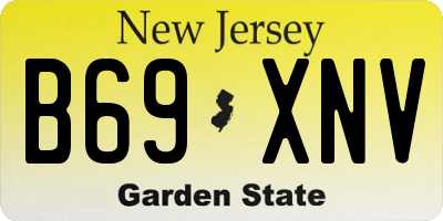 NJ license plate B69XNV