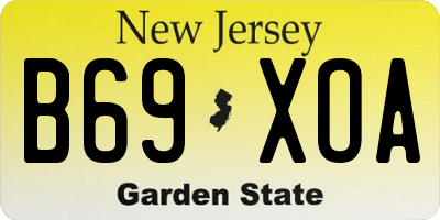 NJ license plate B69XOA
