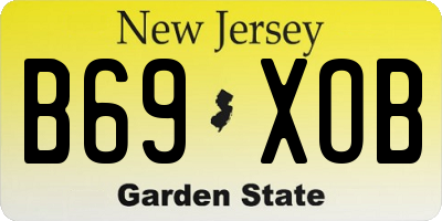 NJ license plate B69XOB
