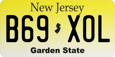 NJ license plate B69XOL