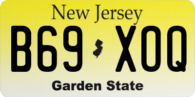 NJ license plate B69XOQ