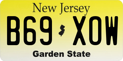 NJ license plate B69XOW