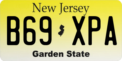 NJ license plate B69XPA