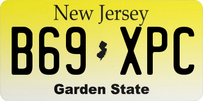 NJ license plate B69XPC