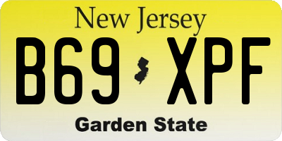 NJ license plate B69XPF