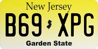 NJ license plate B69XPG