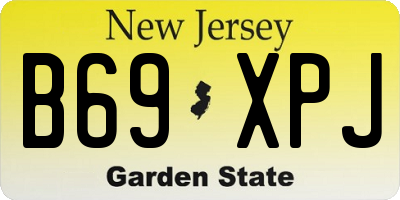 NJ license plate B69XPJ