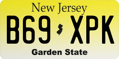 NJ license plate B69XPK