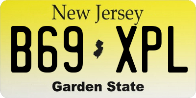 NJ license plate B69XPL
