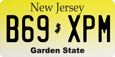 NJ license plate B69XPM