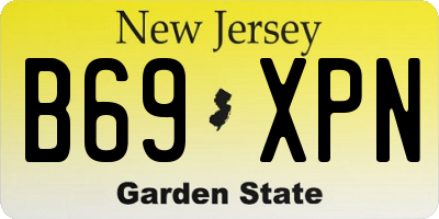 NJ license plate B69XPN