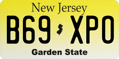 NJ license plate B69XPO