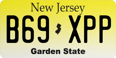 NJ license plate B69XPP