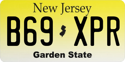 NJ license plate B69XPR