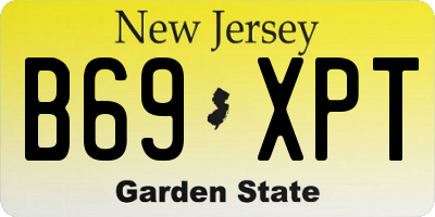 NJ license plate B69XPT