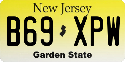 NJ license plate B69XPW