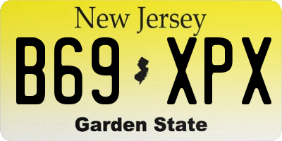 NJ license plate B69XPX