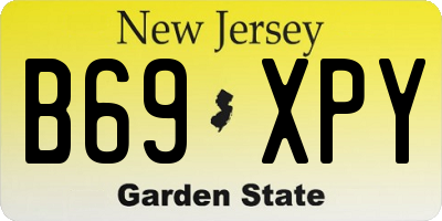 NJ license plate B69XPY