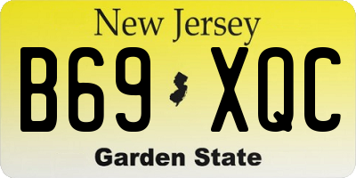 NJ license plate B69XQC