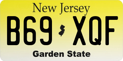 NJ license plate B69XQF