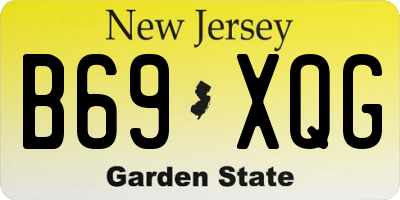 NJ license plate B69XQG