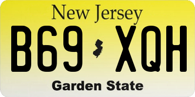 NJ license plate B69XQH