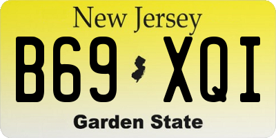 NJ license plate B69XQI