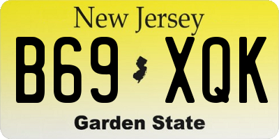 NJ license plate B69XQK