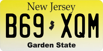 NJ license plate B69XQM