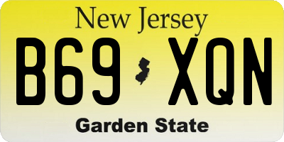 NJ license plate B69XQN