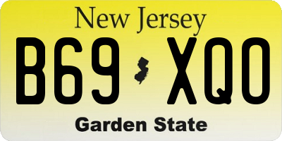 NJ license plate B69XQO