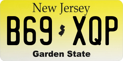 NJ license plate B69XQP