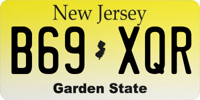 NJ license plate B69XQR