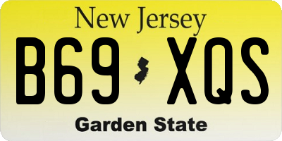 NJ license plate B69XQS