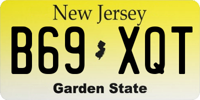 NJ license plate B69XQT