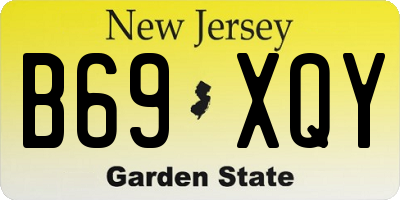 NJ license plate B69XQY