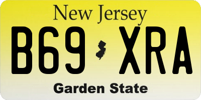 NJ license plate B69XRA