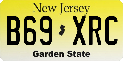 NJ license plate B69XRC