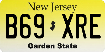 NJ license plate B69XRE
