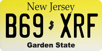 NJ license plate B69XRF