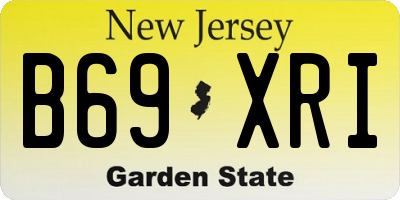 NJ license plate B69XRI