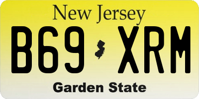 NJ license plate B69XRM