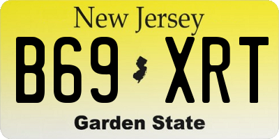 NJ license plate B69XRT