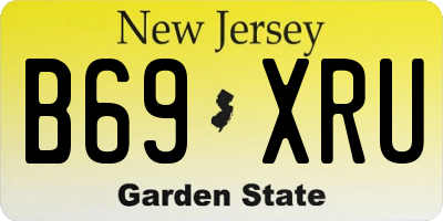 NJ license plate B69XRU